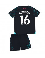 Manchester City Rodri Hernandez #16 Kolmaspaita Lasten 2023-24 Lyhythihainen (+ shortsit)